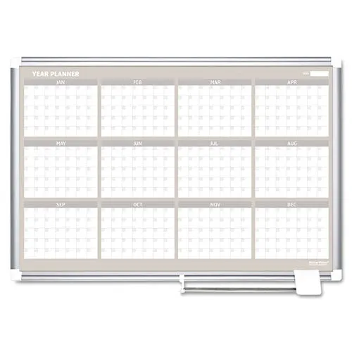 12 Month Planner, 48x36, Aluminum Frame