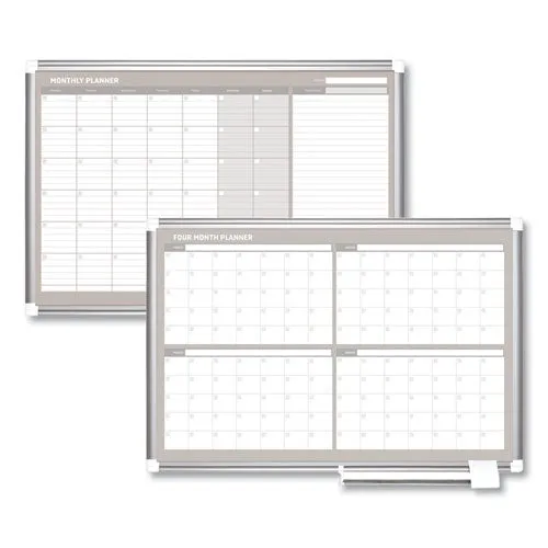 12 Month Planner, 48x36, Aluminum Frame