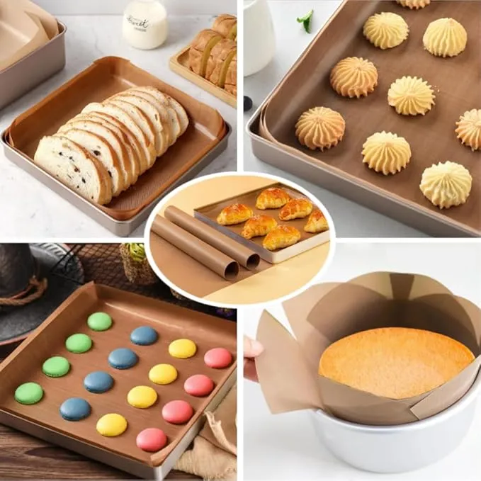 5 Pcs 30x 40 cm Reusable Baking Mat, Non Stick Baking Paper, High Temperature Resistant Sheet