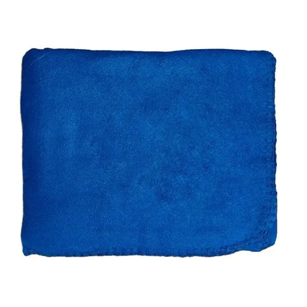 50" x 60" Whipstitch Fleece Blanket - Royal Blue (Q125111)