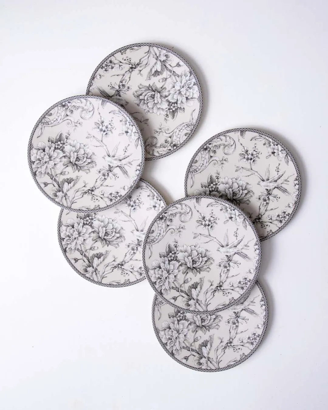 Adelaide Antique White Quarter Plate - Set of 6