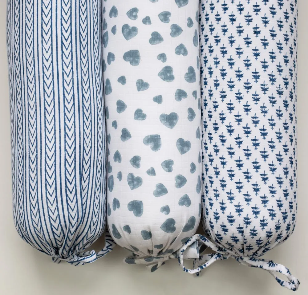 Blue Bolster Pillows