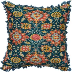 Blue Brocade Cushion - 45cm x 45cm