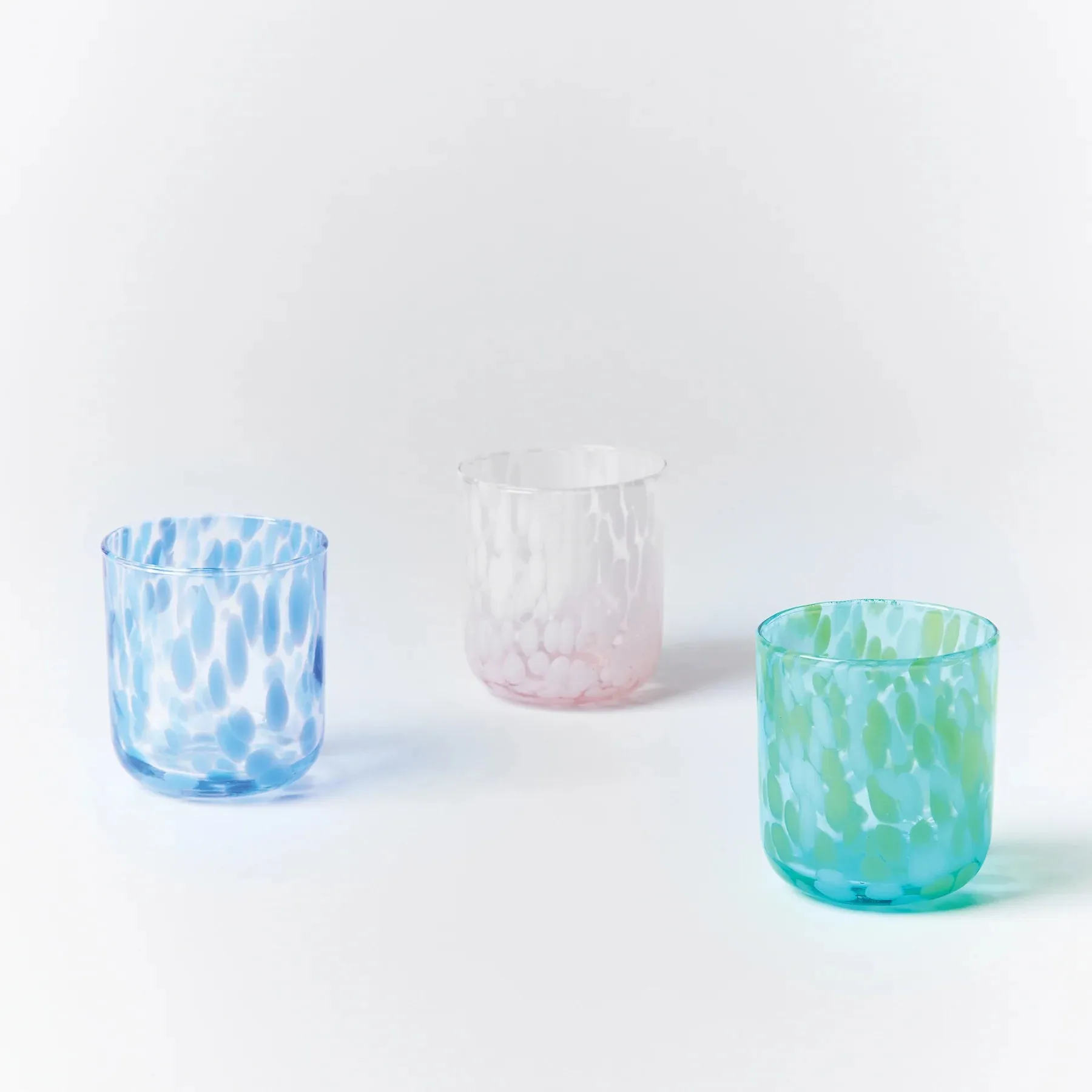 Bonnie & Neil Glass Tumbler Dots - Blue