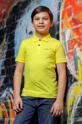 Boys Pop Yellow Polo T-Shirt