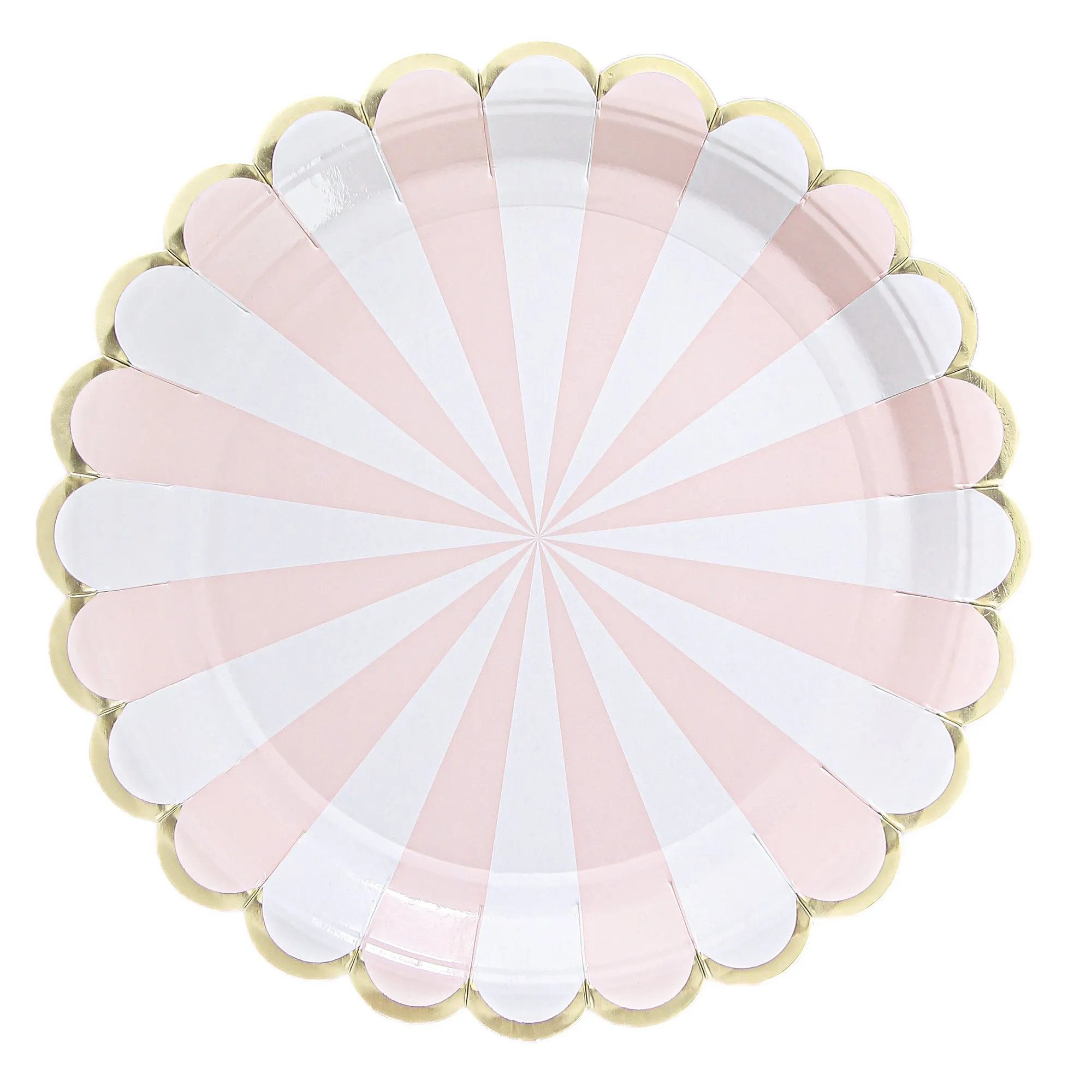 Candy Land Large Lunch Paper Plates, Light Pink, 9 Inches, 8 Count