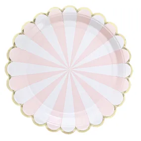 Candy Land Large Lunch Paper Plates, Light Pink, 9 Inches, 8 Count