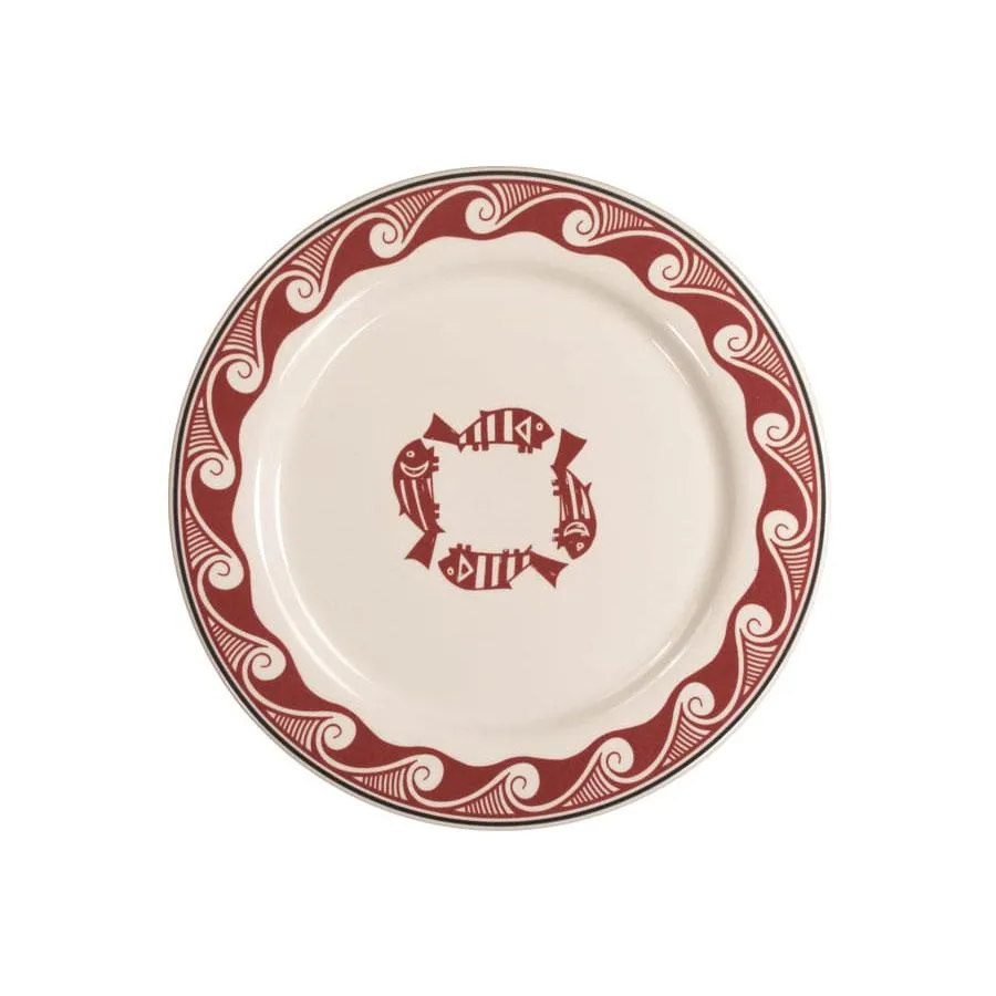 Charger Plate - Mimbreño Maroon & White | Mimbreño