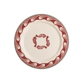 Charger Plate - Mimbreño Maroon & White | Mimbreño