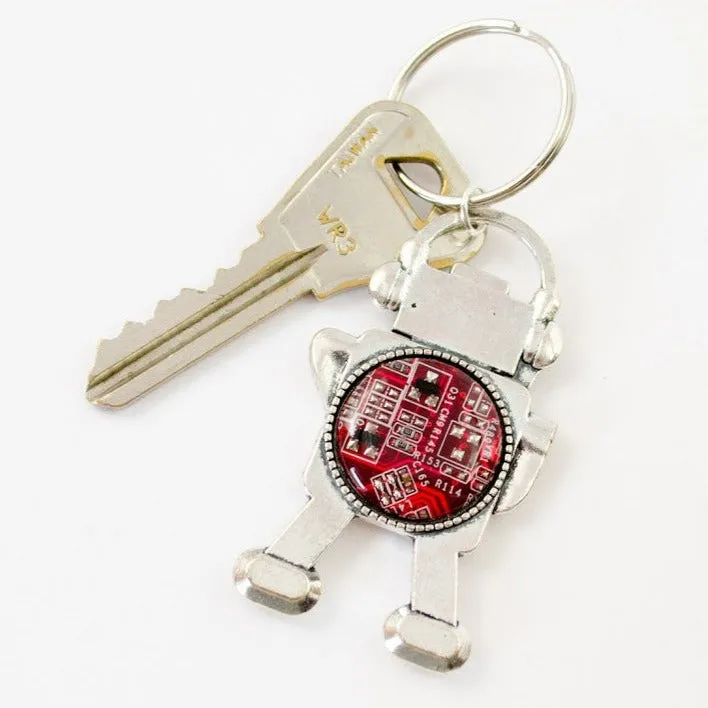 Circuit Board Robot Keychain