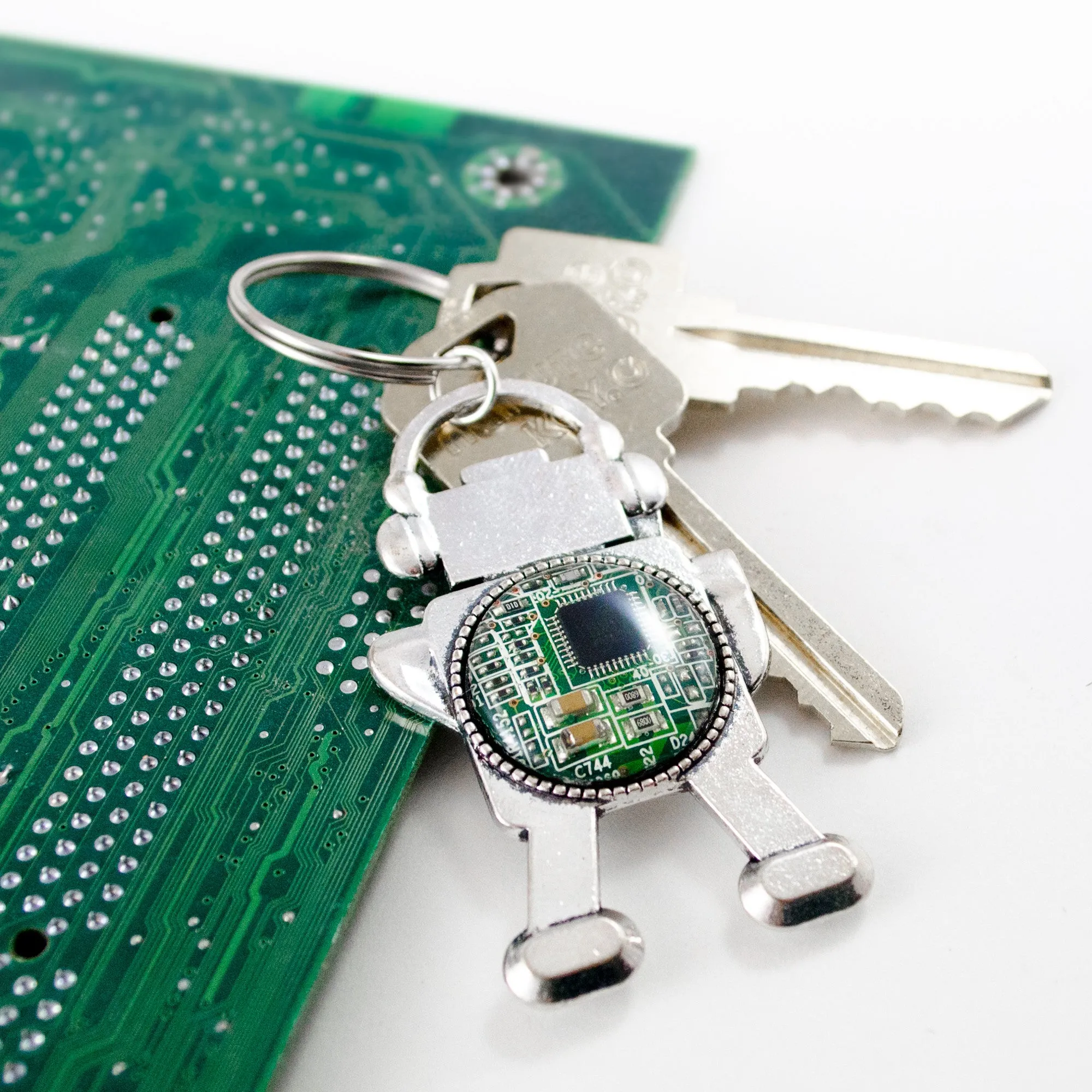 Circuit Board Robot Keychain