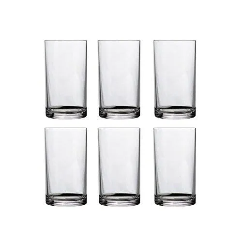 Classic 9-ounce Premium Quality Plastic Tumblers | set of 6 Clear