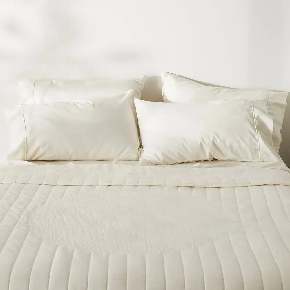 CleanBamboo Hemp™ Linen  Quilted Coverlet