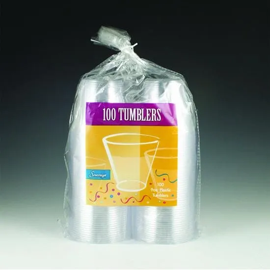 Clear Plastic Tumblers 9oz (100ct)