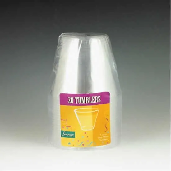 Clear Plastic Tumblers 9oz (20ct)