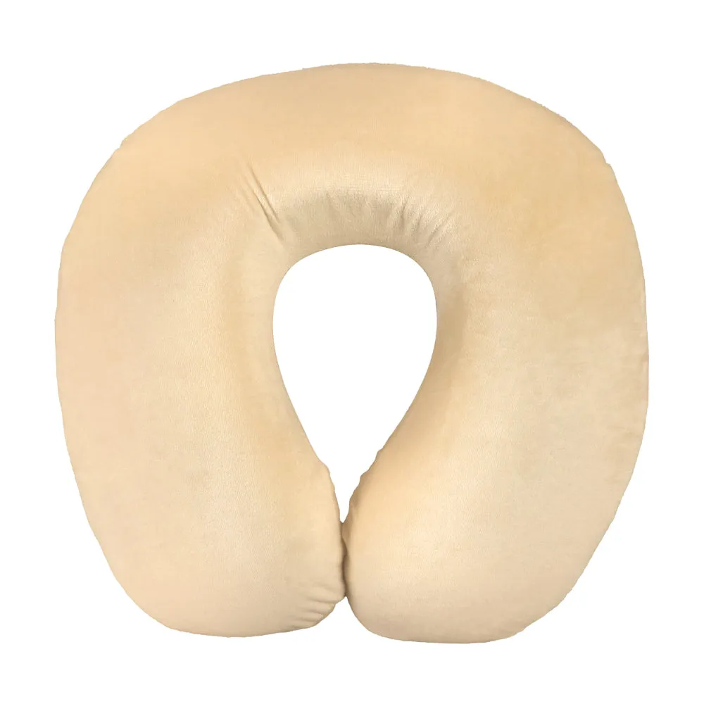 Cotton Home Memory Neck Pillow Beige