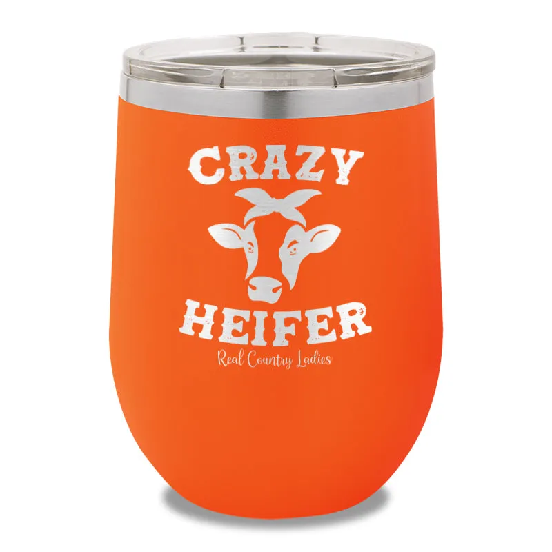 Crazy Heifer 12oz Stemless Wine Cup