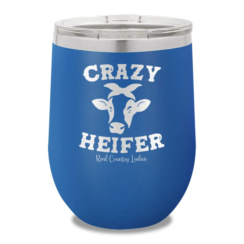 Crazy Heifer 12oz Stemless Wine Cup