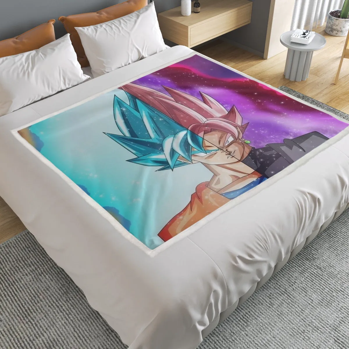 DBZ Goku SSGSS Black Rose Super Saiyan Portraits Dope Household Warm Blanket