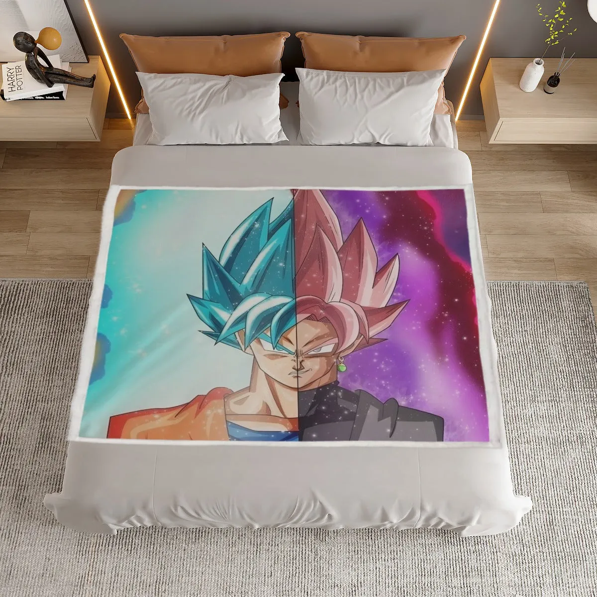 DBZ Goku SSGSS Black Rose Super Saiyan Portraits Dope Household Warm Blanket