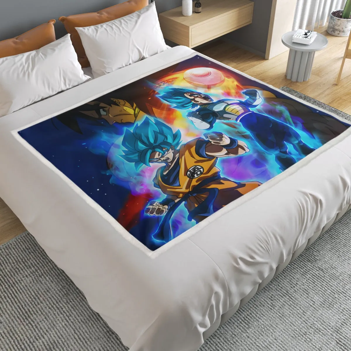 DBZ Legendary Broly Son Goku Vegeta Super Saiyan Blue Household Warm Blanket