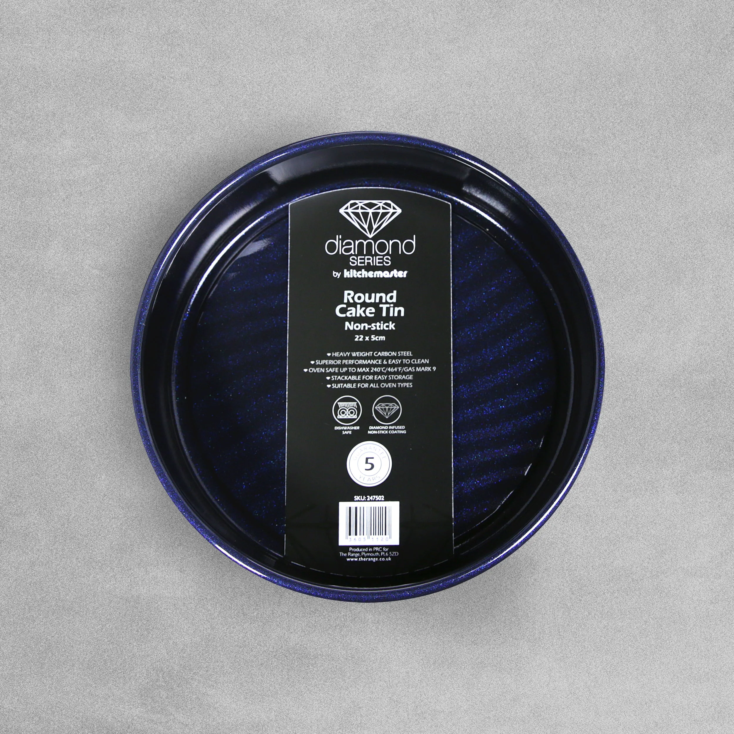 Diamond Series Kitchenmaster Round Non-Stick Cake Tin 22 x 5cm