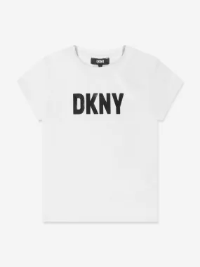 DKNY Girls Logo T-Shirt in White