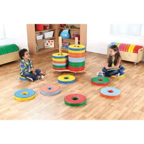 Donut Bi-Colour Cushions with Trolley pk 24