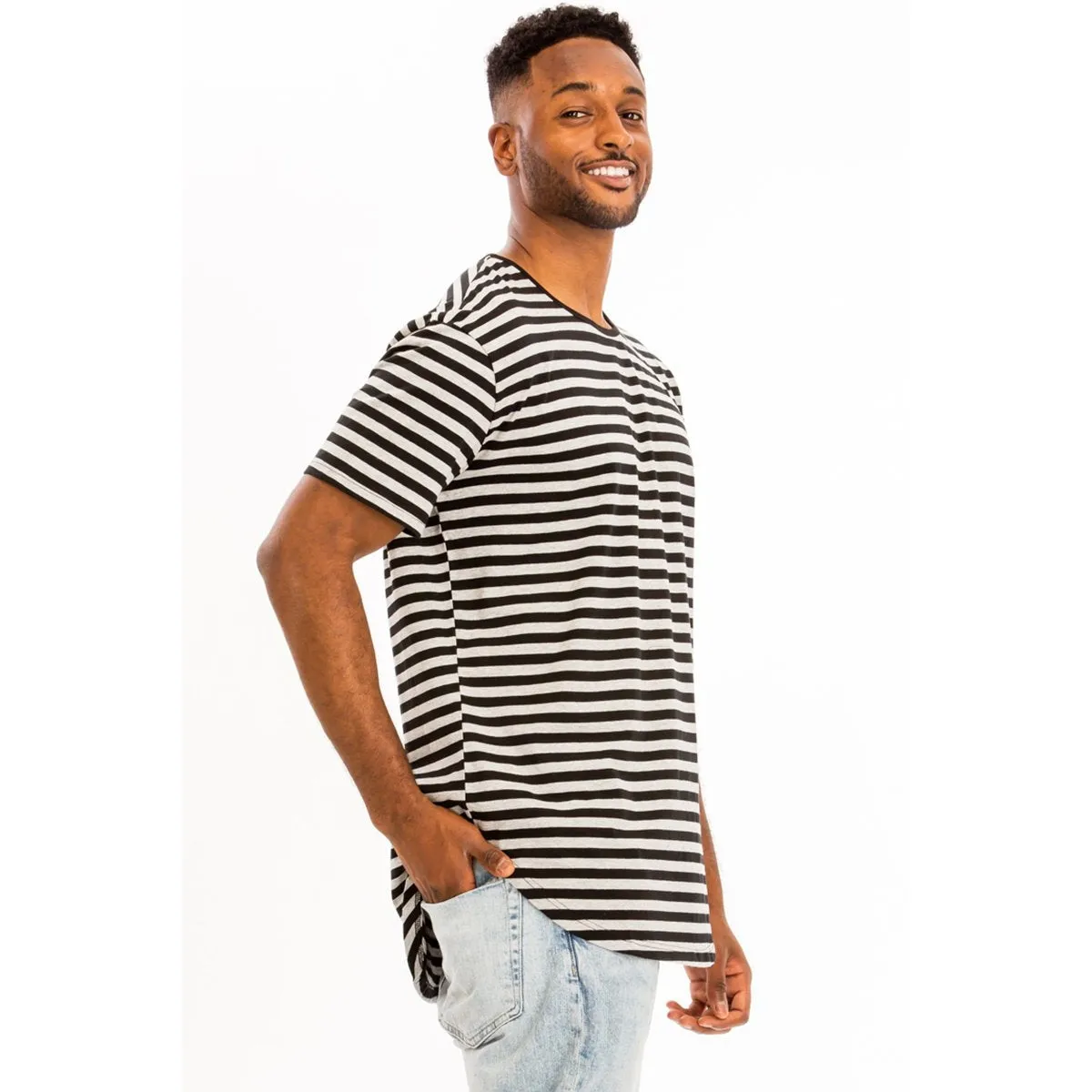 Edwin Black Striped Tee