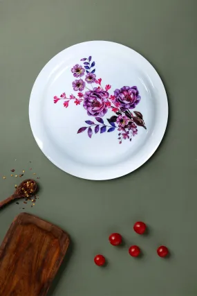 Elevate your dining experience with your Lavender Floral Plate collection. They are crafted from durable plastic.