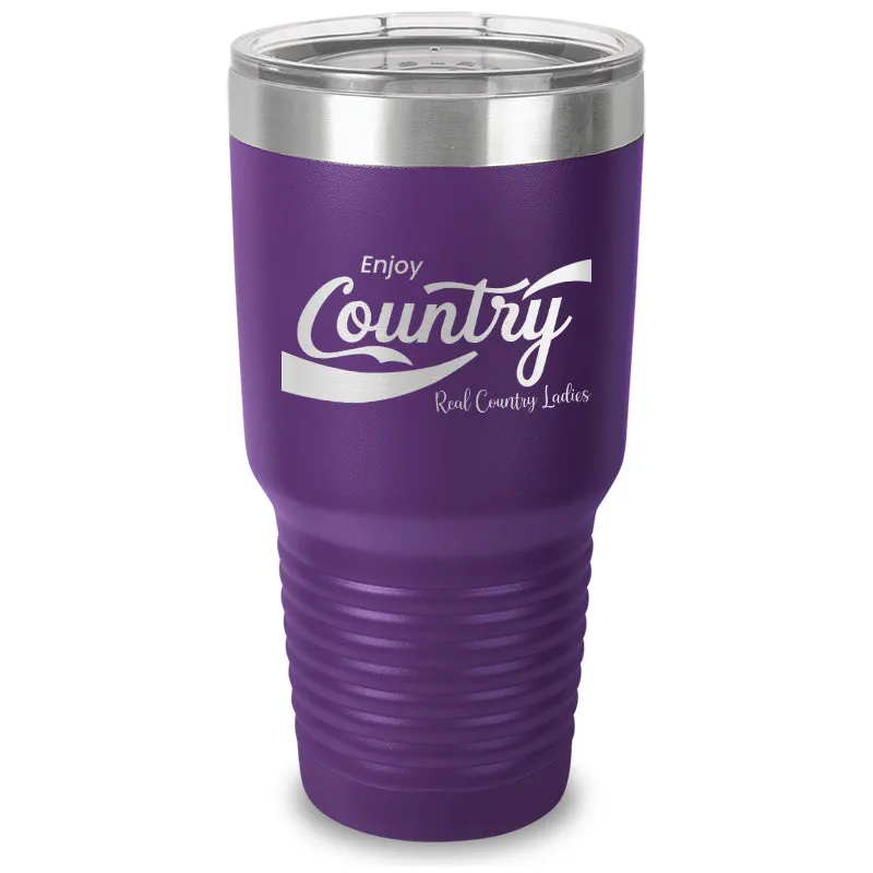 Enjoy Country Laser Etched Tumbler