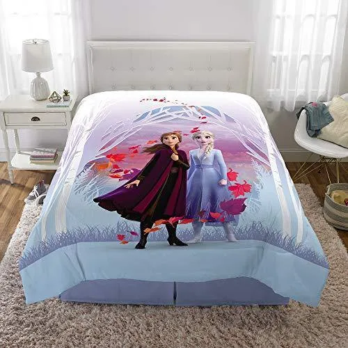 Franco Kid's Disney Frozen 2 Bedding Soft Microfiber Reversible Twin/Full Size Comforter (72" x 86")