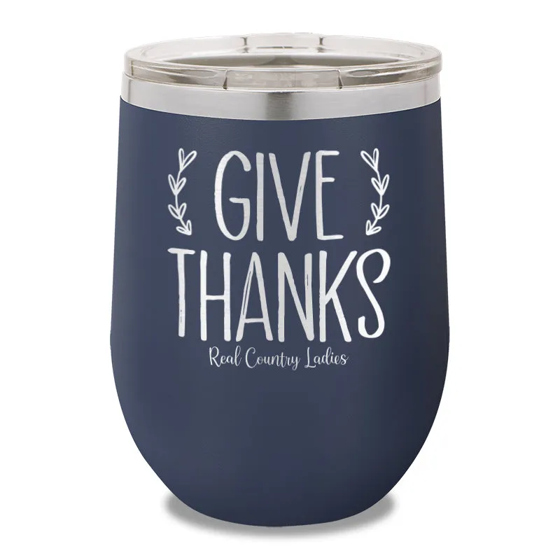 Give Thanks 12oz Stemless Wine Cup