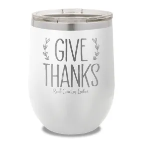 Give Thanks 12oz Stemless Wine Cup