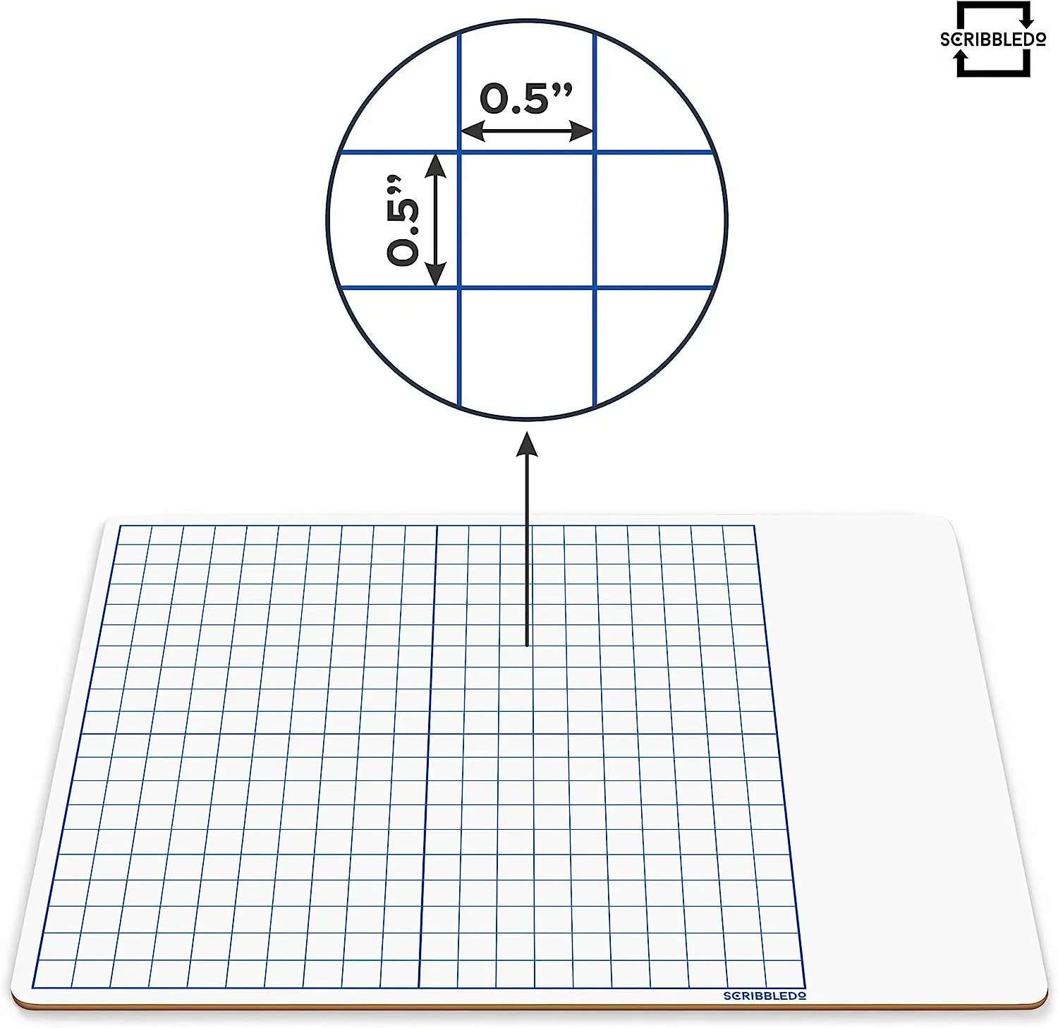 Graph Double Sided Whiteboard 11"x14"