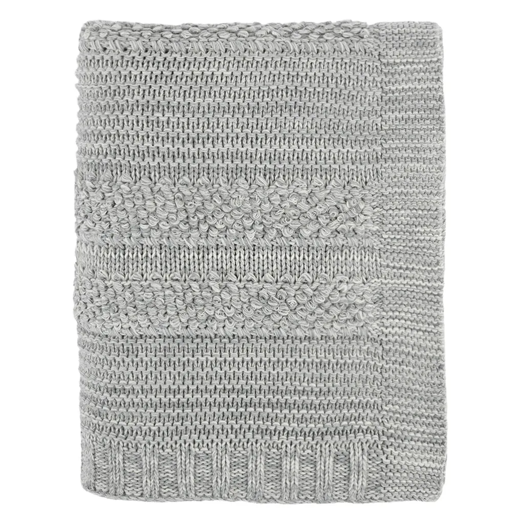 Grey Multi-Textured Throw