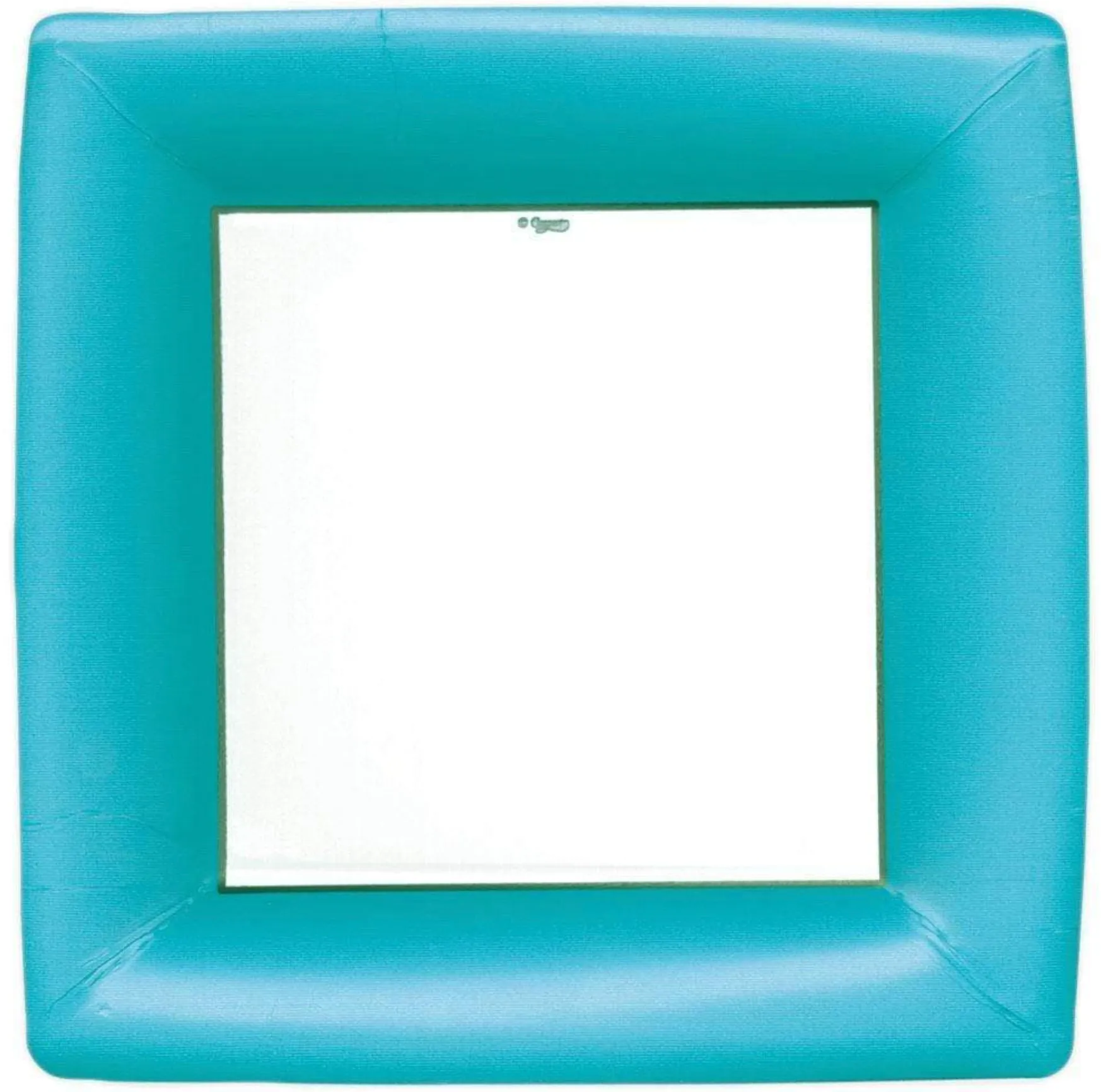 GROSGRAIN TURQUOISE SQUARE PAPER PLATES