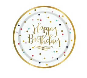 Happy Birthday Confetti Plate