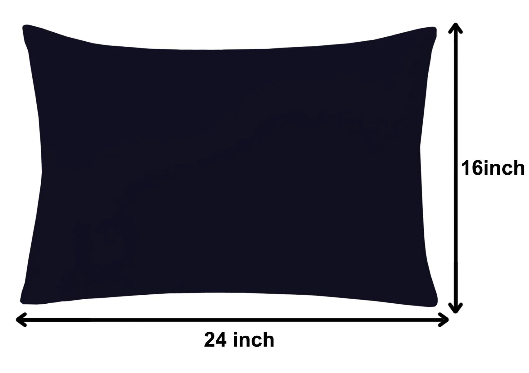 Heart Home Comfort Microfiber Filled Pillow for Bed Room, 16"x24" (Blue)