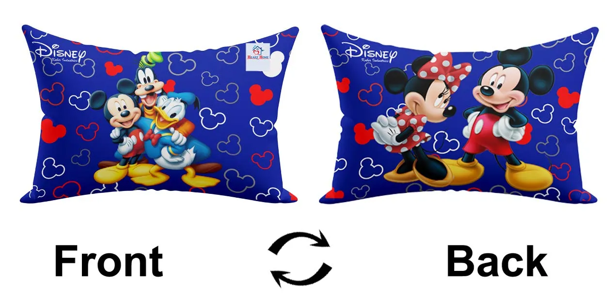 Heart Home Soft Throw Inserts with Microfiber Filled, Full Back & Lumbar Support Decorative Pillow with Disney Printed Cover for Sofa Bed Couch & Chairs,16"x24"(Blue),HHEART015918