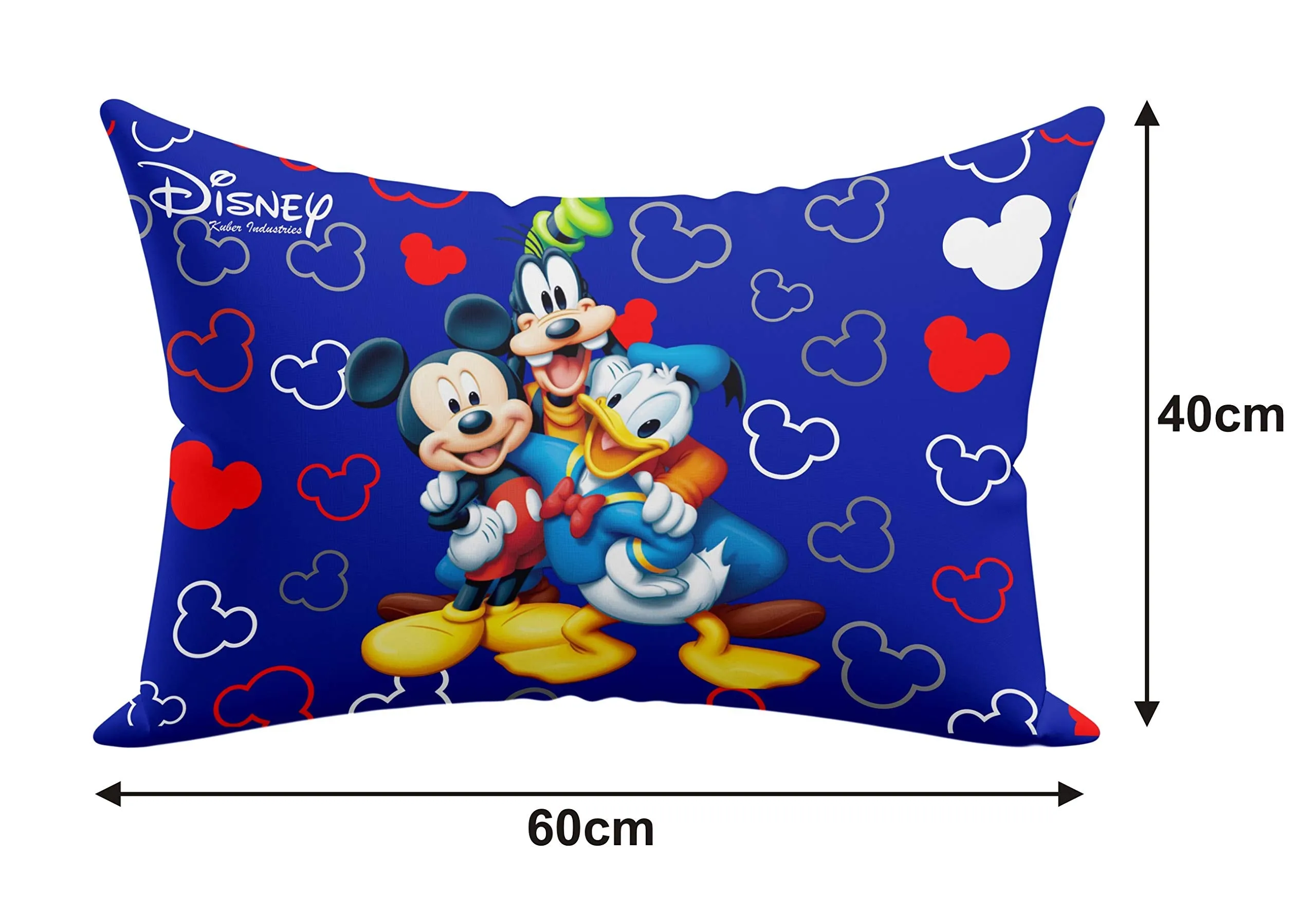 Heart Home Soft Throw Inserts with Microfiber Filled, Full Back & Lumbar Support Decorative Pillow with Disney Printed Cover for Sofa Bed Couch & Chairs,16"x24"(Blue),HHEART015918