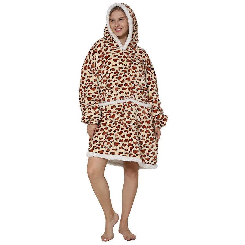 Hoodies Blankets Lazy Pullover Blanket Outdoor Cold-Proof Clothes Fleece Warm