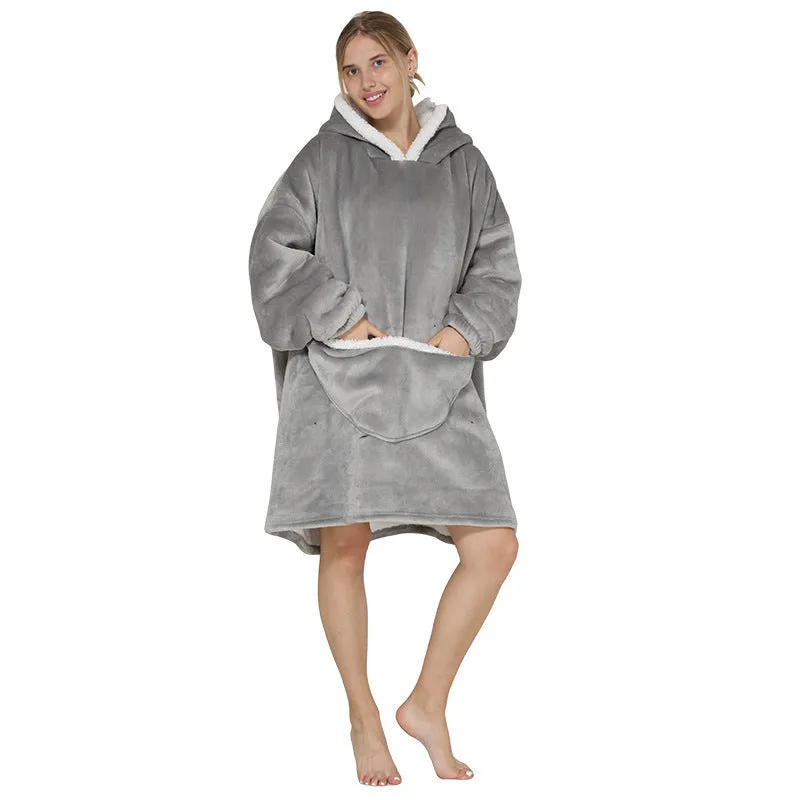 Hoodies Blankets Lazy Pullover Blanket Outdoor Cold-Proof Clothes Fleece Warm