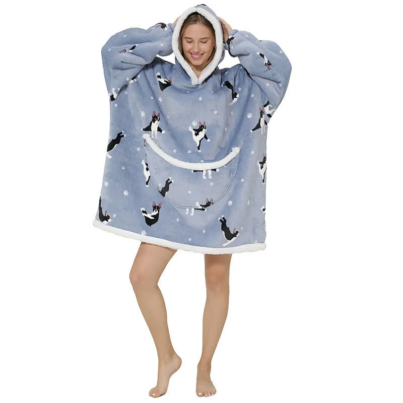 Hoodies Blankets Lazy Pullover Blanket Outdoor Cold-Proof Clothes Fleece Warm