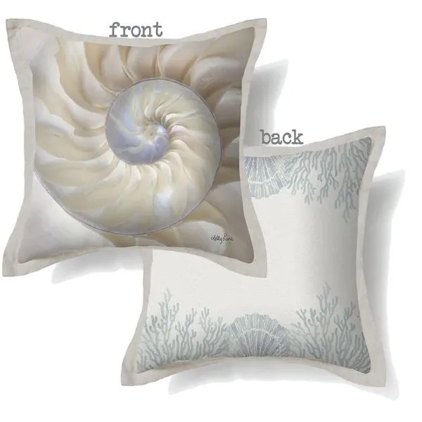 Indigo Waves Nautilus Cushion - 45cm x 45cm