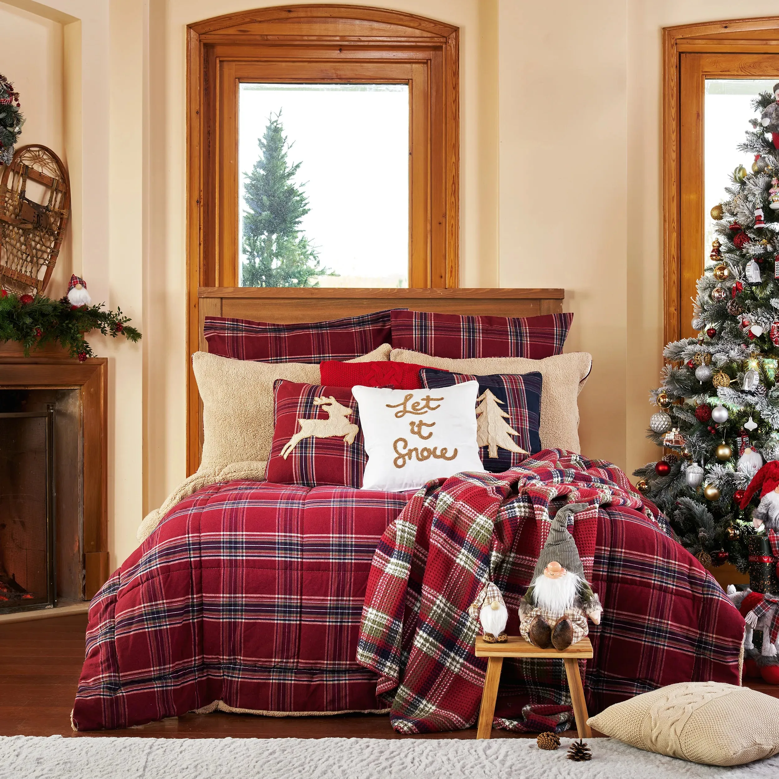 Karaca Home Woodland Red Double Cozy Comfort Set 200.19.01.1001