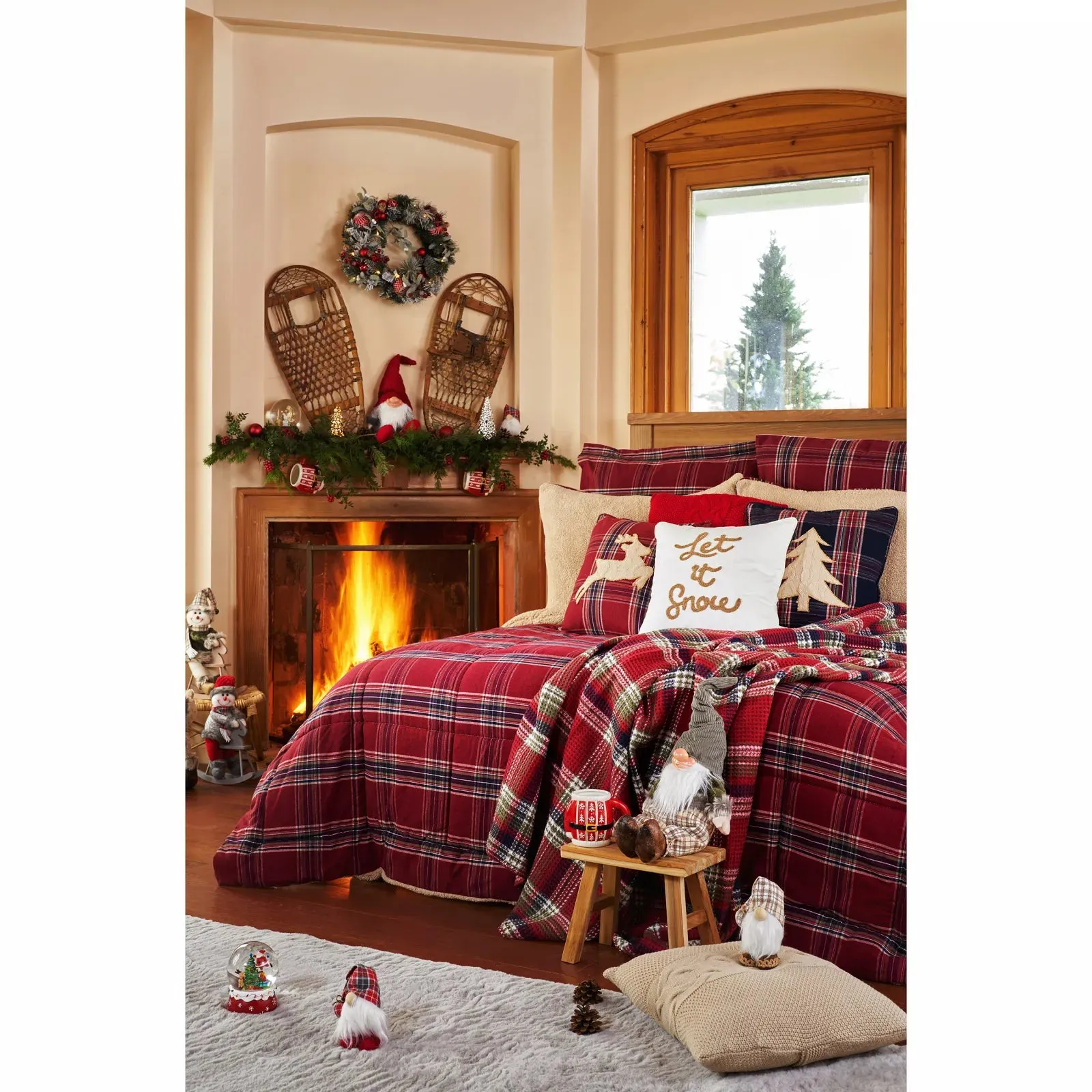 Karaca Home Woodland Red Double Cozy Comfort Set 200.19.01.1001