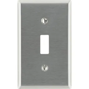 Leviton 1-Gang Stainless Steel Toggle Switch Wall Plate