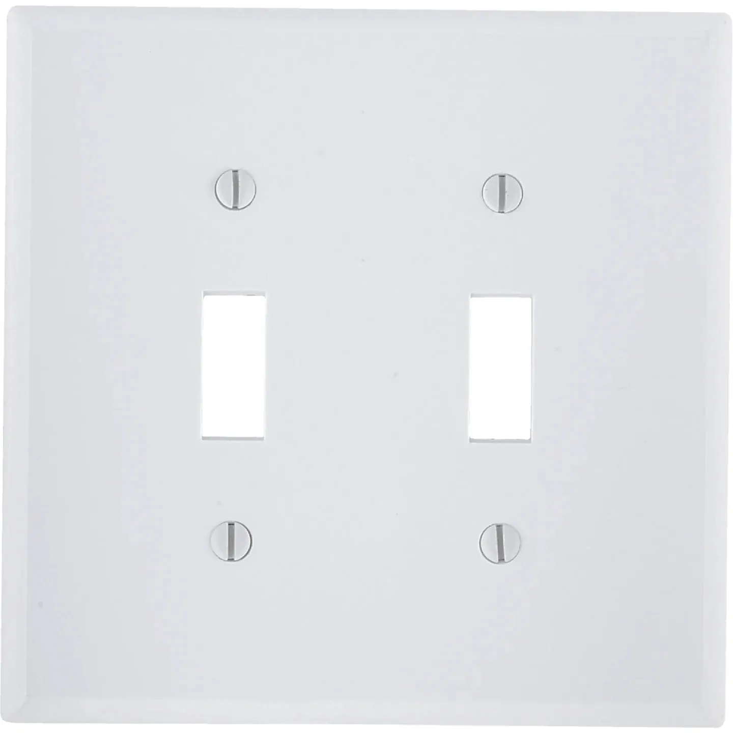 Leviton 2-Gang Plastic Toggle Switch Wall Plate, White