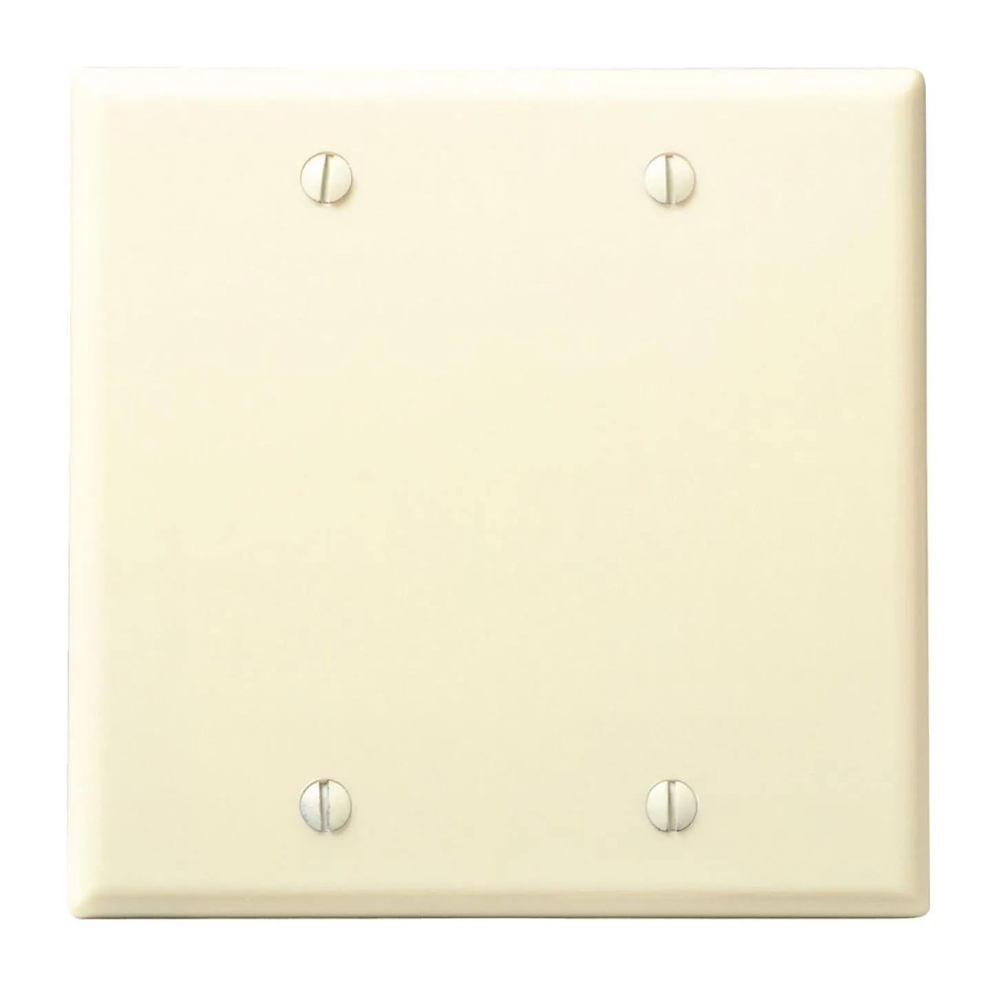 Leviton 2-Gang Standard Thermoset Blank Wall Plate, Ivory